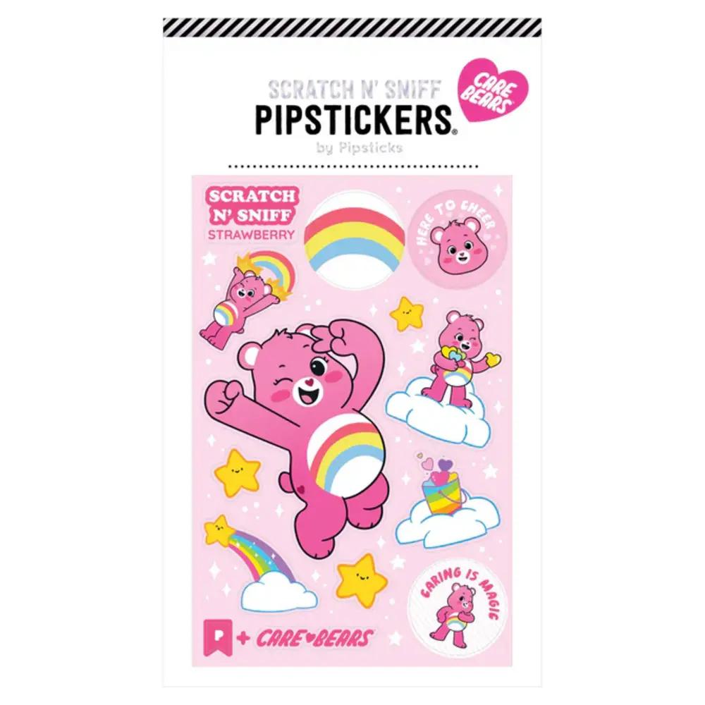 Pipsticks, Stickers, Art & School, 4"x4", Cheer Bear, Scratch & Sniff, 895736